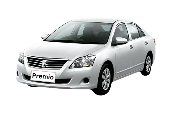 Toyota Premio, a sleek and comfortable sedan, ideal for premium travel and ride-sharing services.